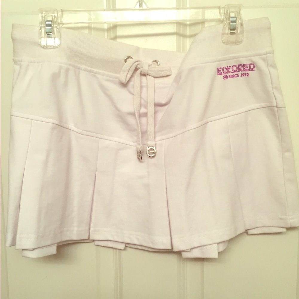 Ecko Red Pleated Mini Skirt (White) NWOT Never Worn